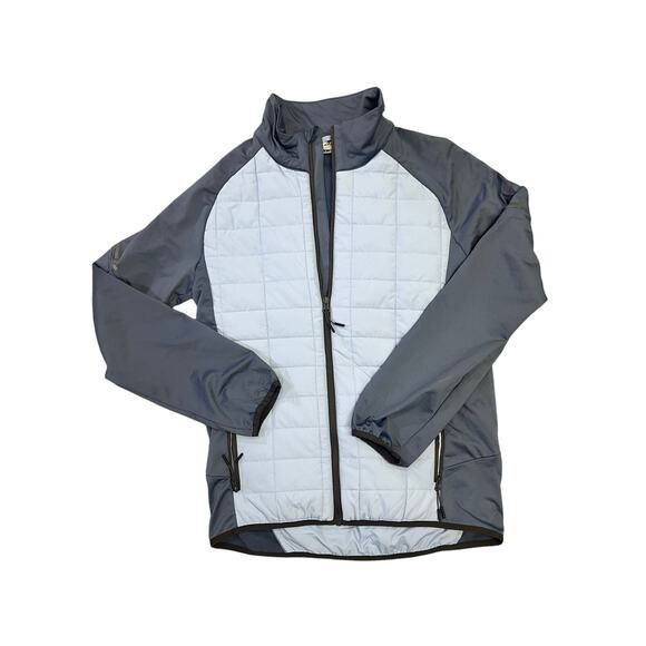 Asics Men’s Full Zip Mixer Hybrid Puffer Jacket, Size S, Running Athleisure Blue - Picture 1 of 13